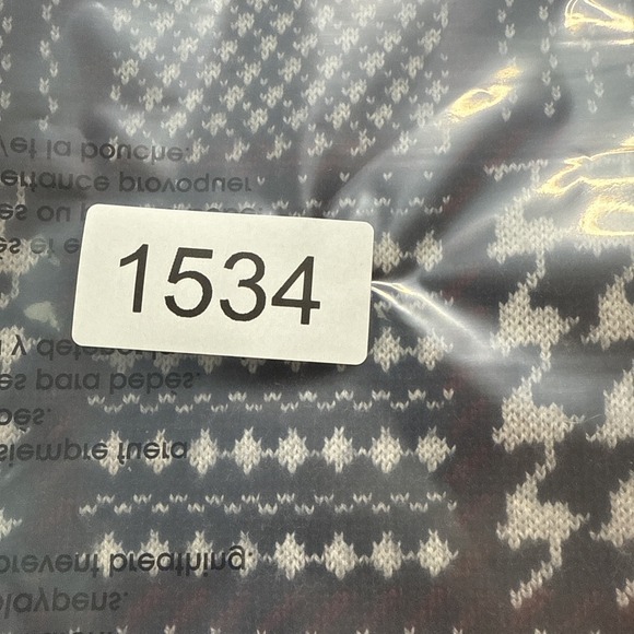 Talbots Cardigan Womens Large Houndstooth Checked Merino Wool Open Draped Front - Picture 14 of 14